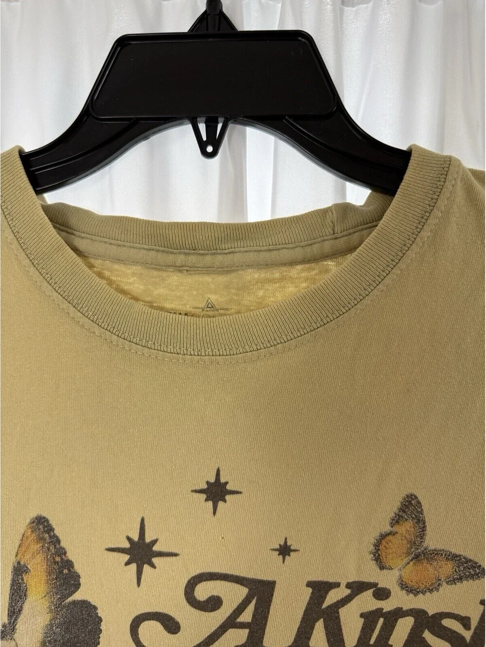 Urban Outfitters Alpha Collective Graphic T-Shirt Unisex Mustard Cotton Sz L FSH